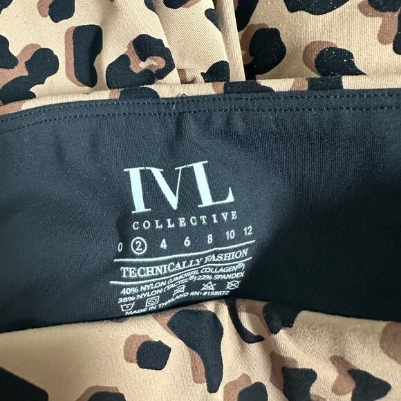 IVL collective INTO THE WILD leopard ACTIVE LEGGING Sz 2 - Picture 4 of 5